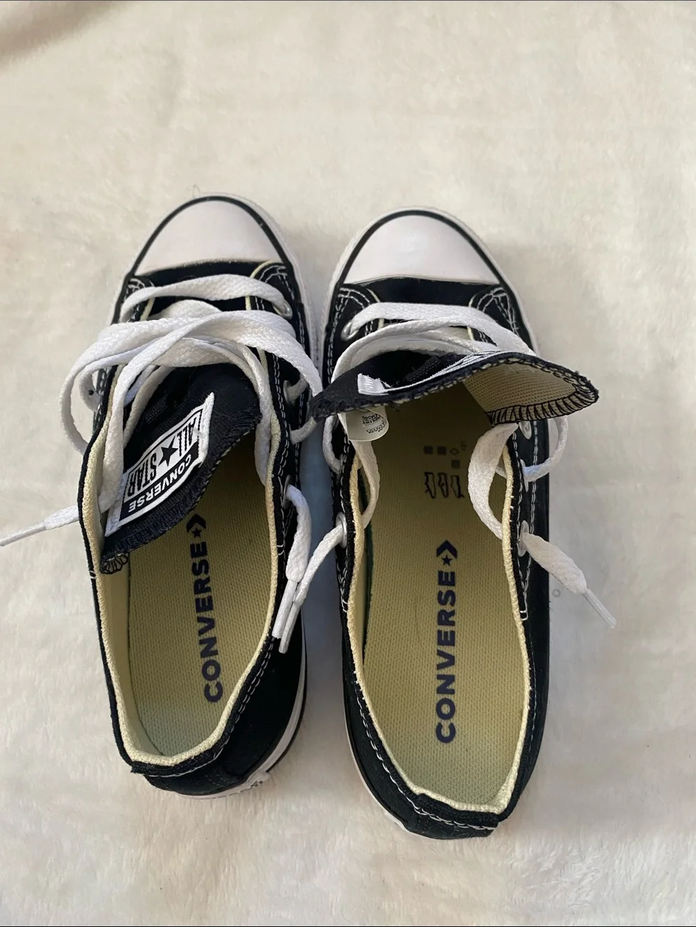 Converse Black and White Kids Low Top Sneakers